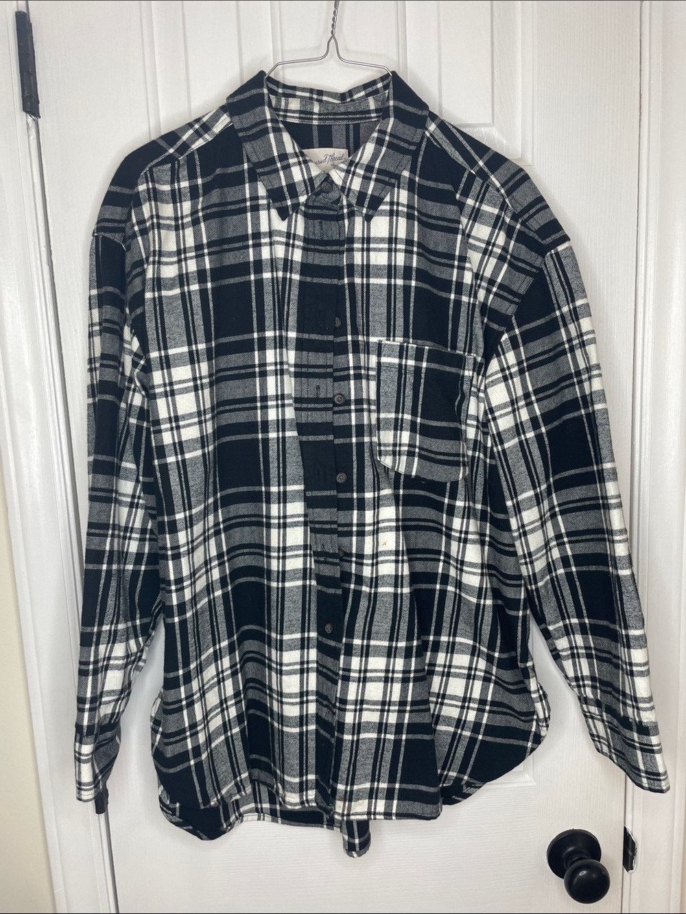 Universal Thread Black & White Plaid Button-Down Shirt. Nice.